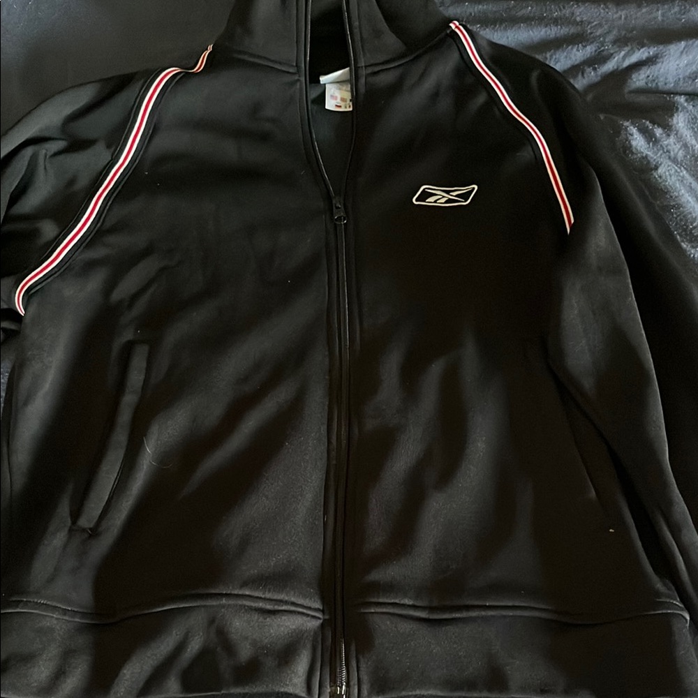 Reebok Black Sweater with Red Accents